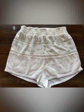 Free People Mi Corazon Shorts Size Small Cream Ivory Gauze Boho
